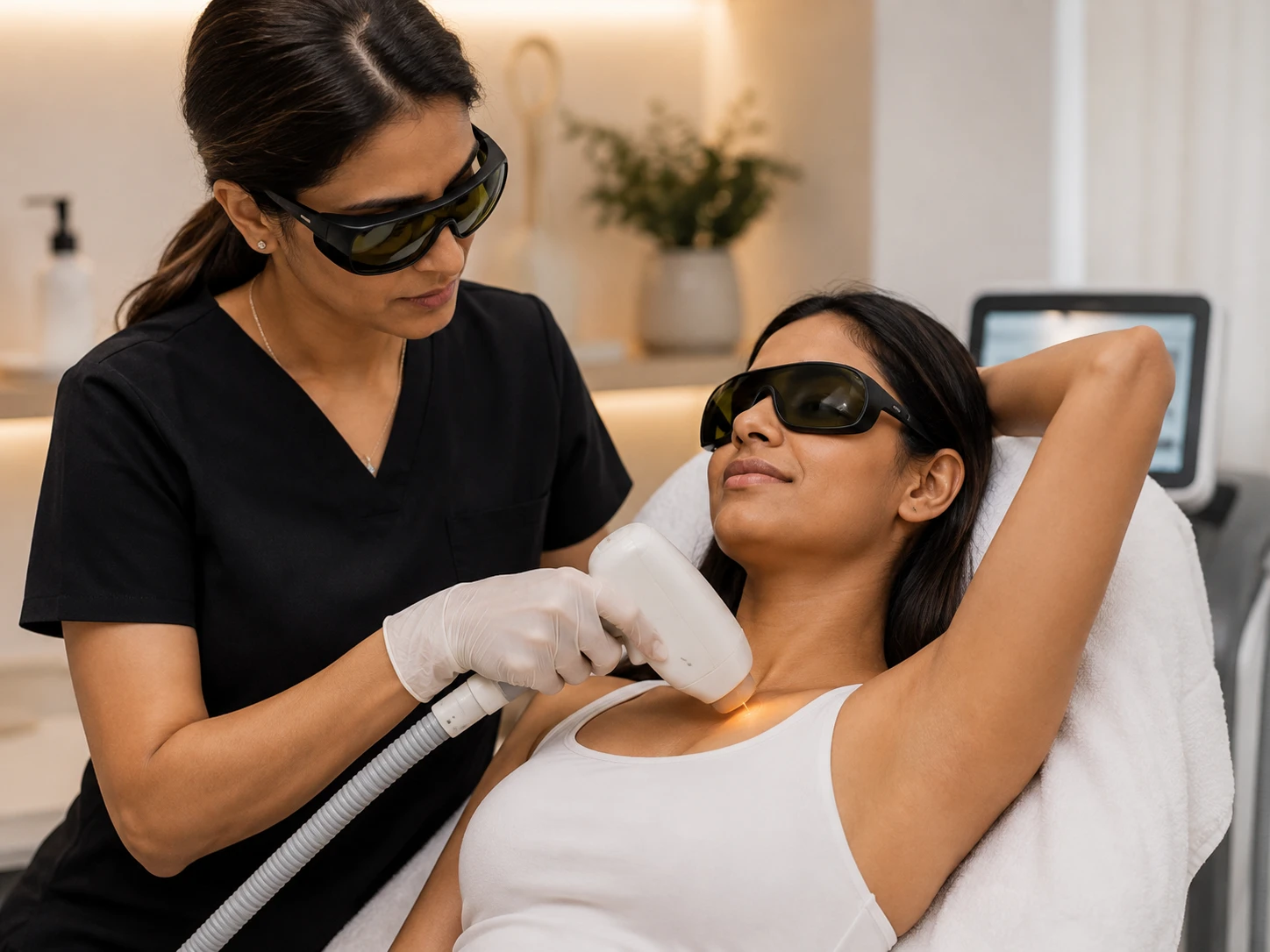 Medical laser treatment with a precision handpiece