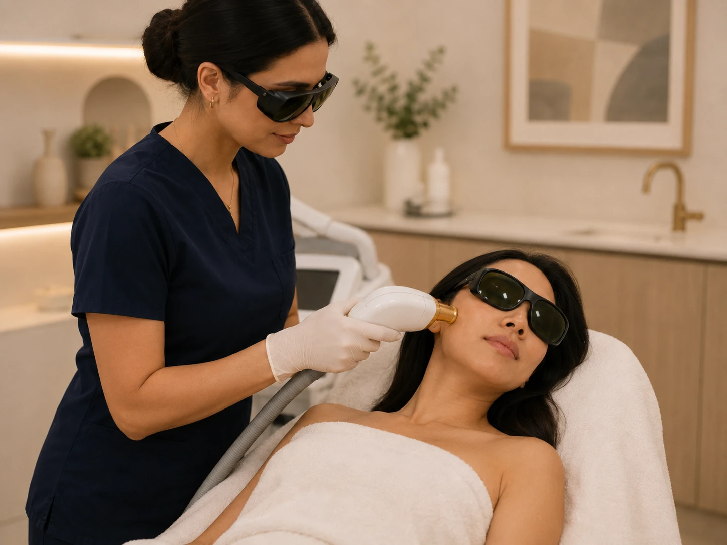 Aerolase Neo Elite treatment in progress